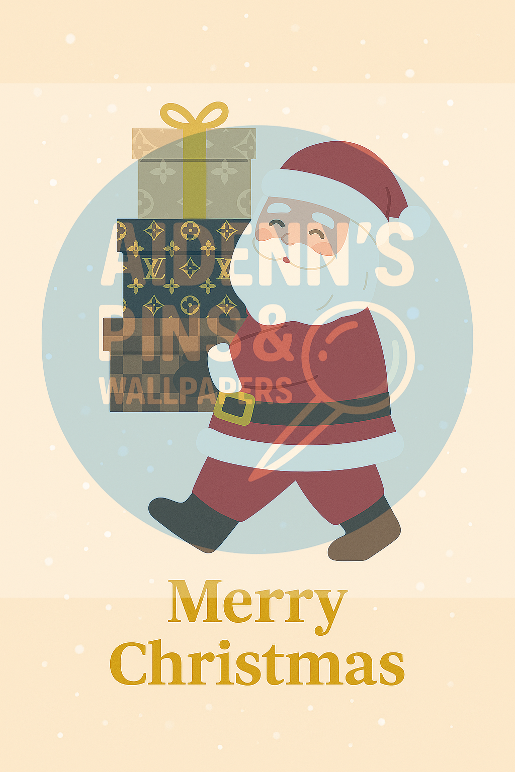 Luxury Christmas Santa – Designer-Style Gifts iPhone Wallpaper